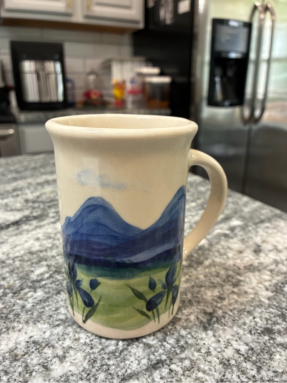 Emerson Creek  pottery “iris” teacup